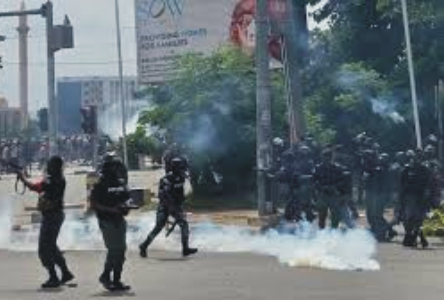 Pro-Natasha Protesters Dislodged with Tear Gas from NASS by Police