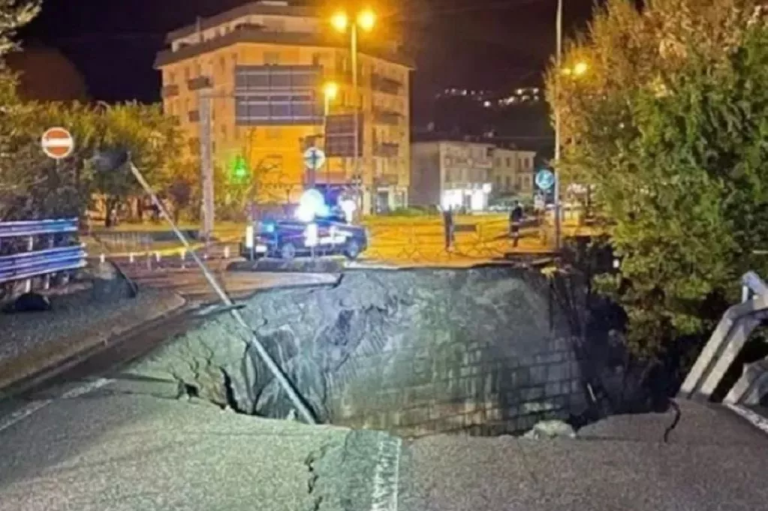 Dad And Son Killed As Sinkhole Swallows Them Whole In ‘Red Alert’ Italy Floods