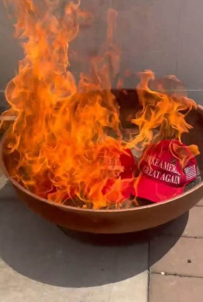 Donald Trump’s MAGA Hats burned In Protest As President Faces Backlash From Own Supporters