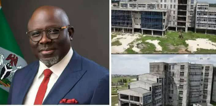 Oborevwori Revisits Abandoned DELSU Senate Building Project 23 Years After